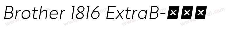 Brother 1816 ExtraB字体转换